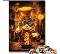 Puzzles pour Adultes et Adolescents Chef Cat, Jeux éducatifs, décoration de la Maison, Jeu éducatif pour Anniversaire, Noël 50x75cm