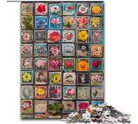Puzzles pour Adultes et Adolescents, Collage de Plantes et de Fleurs, Jouets éducatifs, Anti-Stress, renforce l'amour Entre Couples (Taille 50x75cm)
