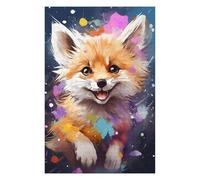 Puzzles pour Adultes Et Adolescents Colorful Fox Painting-7 Jeu De Puzzle Manuel - Défi Difficile - Interaction Parent-Enfant 1000pcs(75x50cm)