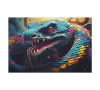 Puzzles pour Adultes Et Adolescents Colorful Serpent Artwork Puzzles pour Adultes, Jeu Familial Difficile, Défi Idéal comme Cadeau 75x50cm/1000pcs