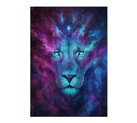 Puzzles pour Adultes Et Adolescents Cosmic Lion Portrait Puzzles pour Adultes - Décoration Murale - Modèle À Assembler - Difficulté Et Défi