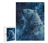 Puzzles pour Adultes Et Adolescents Cosmic Nebula Polar Bear 2 Puzzle, Jouet, Décoration Murale, Art Mural, Cadeaux d'anniversaire Et Cadeaux Uniques 500 PCS