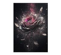 Puzzles pour Adultes Et Adolescents Cosmic Rose Bloom-1 Jeu De Puzzle Manuel - Défi Difficile - Interaction Parent-Enfant 1000pcs(38x26cm)