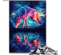 Puzzles pour Adultes et Adolescents Cosmic Wolf, adaptés aux Personnes de 14 Ans et Plus, Jeux éducatifs, Cadeaux du Père Noël Secret (Taille 26x38cm)