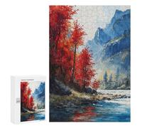 Puzzles pour Adultes Et Adolescents Crimson Cliffs Serenity Puzzle, Jouet, Décoration Murale, Art Mural, Cadeaux d'anniversaire Et Cadeaux Uniques 300 PCS