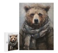 Puzzles pour Adultes Et Adolescents Cuddly Brown Bear Puzzles pour Adultes, Jeu Familial Difficile, Défi Idéal comme Cadeau 500 PCS