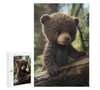 Puzzles pour Adultes Et Adolescents Cute Bear Cub in Forest Puzzle, Jouet, Décoration Murale, Art Mural, Cadeaux d'anniversaire Et Cadeaux Uniques 1000 PCS