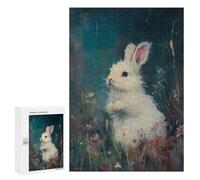 Puzzles pour Adultes Et Adolescents Cute White Rabbit Puzzles pour Adultes, Jeu Familial Difficile, Défi Idéal comme Cadeau 300 PCS