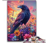 Puzzles pour Adultes et Adolescents de 2 000 pièces, Corbeaux et Fleurs, à partir de 14 Ans Superbe Jeu de Conception Superbe Jeu de Conception Superbe Cadeau 70x100cm