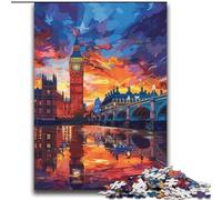 Puzzles pour Adultes et Adolescents de 2 000 pièces, Londres coloré, Big Ben Jeu Stimulant et Jeu Familial idéal comme Cadeau pour Toute la Famille 70x100cm