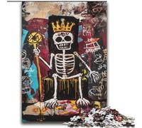 Puzzles pour Adultes et Adolescents de 2 000 pièces, Style Basquiat, King Skull, à partir de 14 Ans Jouet éducatif et intellectuel décompressant, idéal comme Cadeau 70x100cm