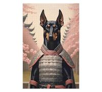 Puzzles pour Adultes Et Adolescents Doberman The Samurai Puzzles pour Adultes, Jouets À Monter Soi-même, Modèles À Assembler, Cadeaux d'anniversaire Et Cadeaux Uniques 1000pcs(75x50cm)