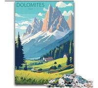 Puzzles pour Adultes et Adolescents, Dolomites, Italie, Anti-Stress, défi Difficile, Cadeaux du Père Noël Secret pour Les 14 Ans et Plus, 70x100cm