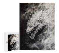 Puzzles pour Adultes Et Adolescents Dragon in The Clouds - Charcoal Drawing Puzzles pour Adultes, Jeux Familiaux, Décoration Murale, Idéal comme Cadeau 500 PCS