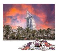 Puzzles pour Adultes et Adolescents Dubaï Burj Khalifa Émirats Puzzles de Voyage pour Adolescents Cadeaux de Noël pour Adultes 500 pièces (52 x 38 cm)