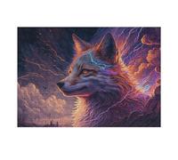 Puzzles pour Adultes Et Adolescents Electric Wolf Fantasy Artwork Puzzles Anti-Stress, À La Fois Amusants, Humoristiques Et Stimulants 1000pcs(38x26cm)