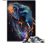 Puzzles pour Adultes et Adolescents Éléphant, adapté aux Personnes de 14 Ans et Plus Jeux éducatifs Cadeaux du Père Noël Secret (Taille 26x38cm)