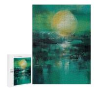 Puzzles pour Adultes Et Adolescents Emerald Horizon - Abstract Sun and Water Reflection Puzzles pour Adultes, Jeu Familial Difficile, Défi Idéal comme Cadeau 500 PCS
