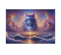Puzzles pour Adultes Et Adolescents Enchanted Ocean Cat Puzzles pour Adultes, Jouets À Monter Soi-même, Modèles À Assembler, Cadeaux d'anniversaire Et Cadeaux Uniques 1000pcs(38x26cm)