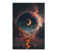 Puzzles pour Adultes Et Adolescents Fiery Path to The Eclipse Puzzles pour Adultes - Décoration Murale - Modèle À Assembler - Difficulté Et Défi