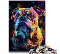Puzzles pour Adultes et Adolescents Galaxy Bulldog Jeu Stimulant Jouets à Offrir en Cadeau pour Toute la Famille à partir de 14 Ans 26x38cm