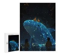 Puzzles pour Adultes Et Adolescents Glowing Whale Night Puzzles pour Adultes, Jeu Familial Difficile, Défi Idéal comme Cadeau 500 PCS