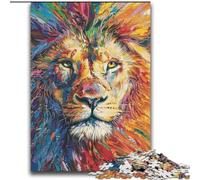 Puzzles pour Adultes et Adolescents Graffiti Lion Jeu Stimulant Jouets à Offrir en Cadeau pour Toute la Famille à partir de 14 Ans 70x100cm