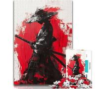 Puzzles pour Adultes et Adolescents Guerrier Ninja Japonais 1000 pièces, pour Jeu éducatif, Jouet de défi, décoration d'intérieur Unique et Cadeaux (Taille 38x26cm)