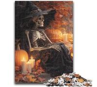 Puzzles pour Adultes et Adolescents Halloween et squelettes pour Jeu éducatif Défi Jouet Collection Artistes, Beaux-Arts 50x75cm
