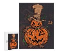Puzzles pour Adultes Et Adolescents Halloween Pumpkin Ghost Puzzles pour Adultes, Jeu Familial Difficile, Défi Idéal comme Cadeau 500 PCS