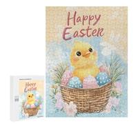 Puzzles pour Adultes Et Adolescents Happy Easter Puzzles pour Adolescents, Jeu Familial, Vacances À La Maison, Passe-Temps, Interaction Parent-Enfant 500 PCS