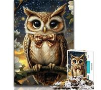 Puzzles pour Adultes et Adolescents, Hibou Animal, 1 000 pièces, pour Jeu éducatif, Jouet de défi, décoration d'intérieur Unique et Cadeaux (Taille 38x26cm)