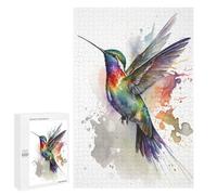 Puzzles pour Adultes Et Adolescents Hummingbird Watercolor Puzzle, Jouet, Décoration Murale, Art Mural, Cadeaux d'anniversaire Et Cadeaux Uniques 1000 PCS