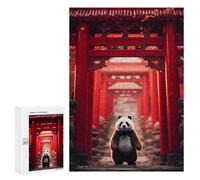 Puzzles pour Adultes Et Adolescents Japanese Panda Torii Gate Puzzle, Jouet, Décoration Murale, Art Mural, Cadeaux d'anniversaire Et Cadeaux Uniques 300 PCS