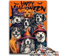 Puzzles pour Adultes et Adolescents, Jouets pour Chiens d'halloween, Jeux éducatifs, Anti-Stress, décoration d'intérieur et Cadeaux Uniques, 26x38cm