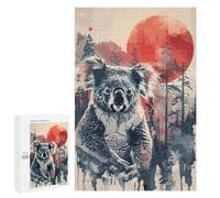 Puzzles pour Adultes Et Adolescents Koala Red Sun Watercolor Puzzle, Jouet, Décoration Murale, Art Mural, Cadeaux d'anniversaire Et Cadeaux Uniques 1000 PCS
