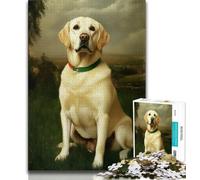 Puzzles pour Adultes et Adolescents Labrador Blanc 1000 pièces, Jeu Stimulant, idéal comme Cadeau pour Toute la Famille (Taille 38x26cm)