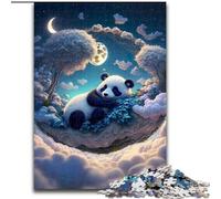 Puzzles pour Adultes et Adolescents Le Panda Mystique, Chaque pièce est Unique - Jeu Familial Stimulant et Amusant pour Les 14 Ans (Taille 50x75cm)