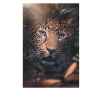 Puzzles pour Adultes Et Adolescents Leopard Portrait in Shadows Puzzles pour Adultes Jeux De Société en Famille Loisirs À La Maison Interaction Parent-Enfant 75x50cm/1000pcs