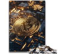 Puzzles pour Adultes et Adolescents, Logo Bitcoin, Jeu éducatif, défi, Collection d'artistes, Beaux-Arts, 26x38cm