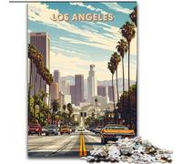 Puzzles pour Adultes et Adolescents Los Angeles, Anti-Stress, défi Difficile, Cadeaux du Père Noël Secret pour Les 14 Ans et Plus, 26x38cm