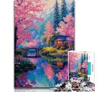 Puzzles pour Adultes et Adolescents Loup Noir et Blanc, défi Difficile pour soulager Le Stress avec Affiche et fiche de Questions correspondantes (38x26cm)
