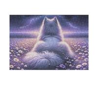 Puzzles pour Adultes Et Adolescents Magical Night Sky with Wolf Puzzles Anti-Stress, À La Fois Amusants, Humoristiques Et Stimulants 1000pcs(38x26cm)