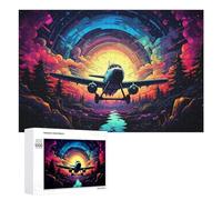 Puzzles pour Adultes Et Adolescents Magical Sunset Flight Adventure -3 Puzzle, Jouet, Décoration Murale, Art Mural, Cadeaux d'anniversaire Et Cadeaux Uniques 1000 PCS