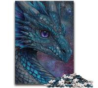 Puzzles pour Adultes et Adolescents Magnifique Dragon avec Galaxie Scintillante Jeu Stimulant À Offrir en Cadeau pour Toute la Famille à partir de 14 Ans (50x75cm)