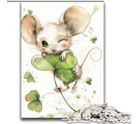 Puzzles pour Adultes et Adolescents Magnifique Jeu de Quiz sur Le thème de la Souris Aquarelle pour Toute la Famille 70x100cm