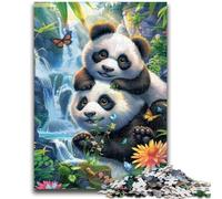 Puzzles pour Adultes et Adolescents Magnifique Panda 1000 pièces pour Adultes, Jeux Amusants Chaque pièce est Unique - Jeu Familial Stimulant et Amusant 38x26cm
