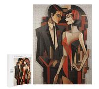 Puzzles pour Adultes Et Adolescents Modern Couple Cubism Style Puzzles pour Adolescents, Jeu Familial, Vacances À La Maison, Passe-Temps, Interaction Parent-Enfant 500 PCS