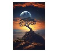 Puzzles pour Adultes Et Adolescents Moonlit Desert Solitude Puzzles pour Adultes, Jouets, Décoration Murale, Cadeau d'anniversaire, Interaction Parent-Enfant 75x50cm/1000pcs