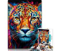 Puzzles pour Adultes et Adolescents, Motif léopard Africain, 1 000 pièces, pour Jeu éducatif, Jouet de défi, décoration d'intérieur Unique et Cadeaux (Taille 38x26cm)